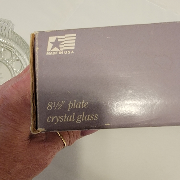 ROYAL BRIGHTON Crystal Glass Condiment Dish Serving Dish Serving Forks Vtg - Picture 7 of 8